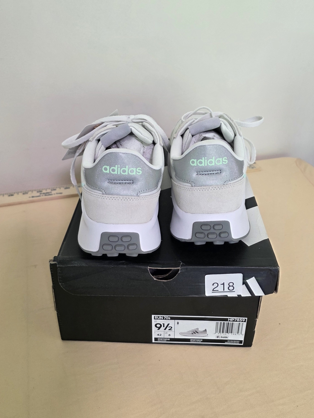Adidas Women's Run 70's White & Gray Retro Runner Sneakers - Picture 5 of 9